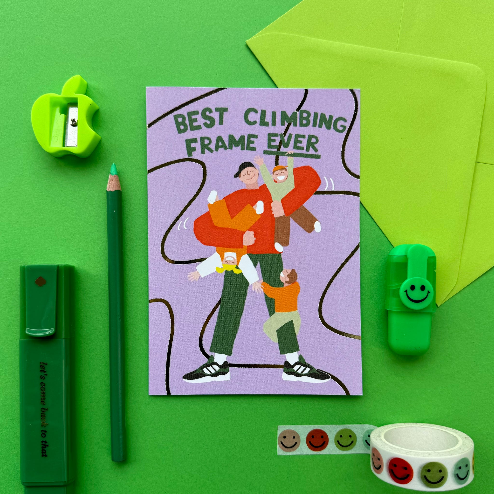 Fathers Day 'Best Climbing Frame' Card