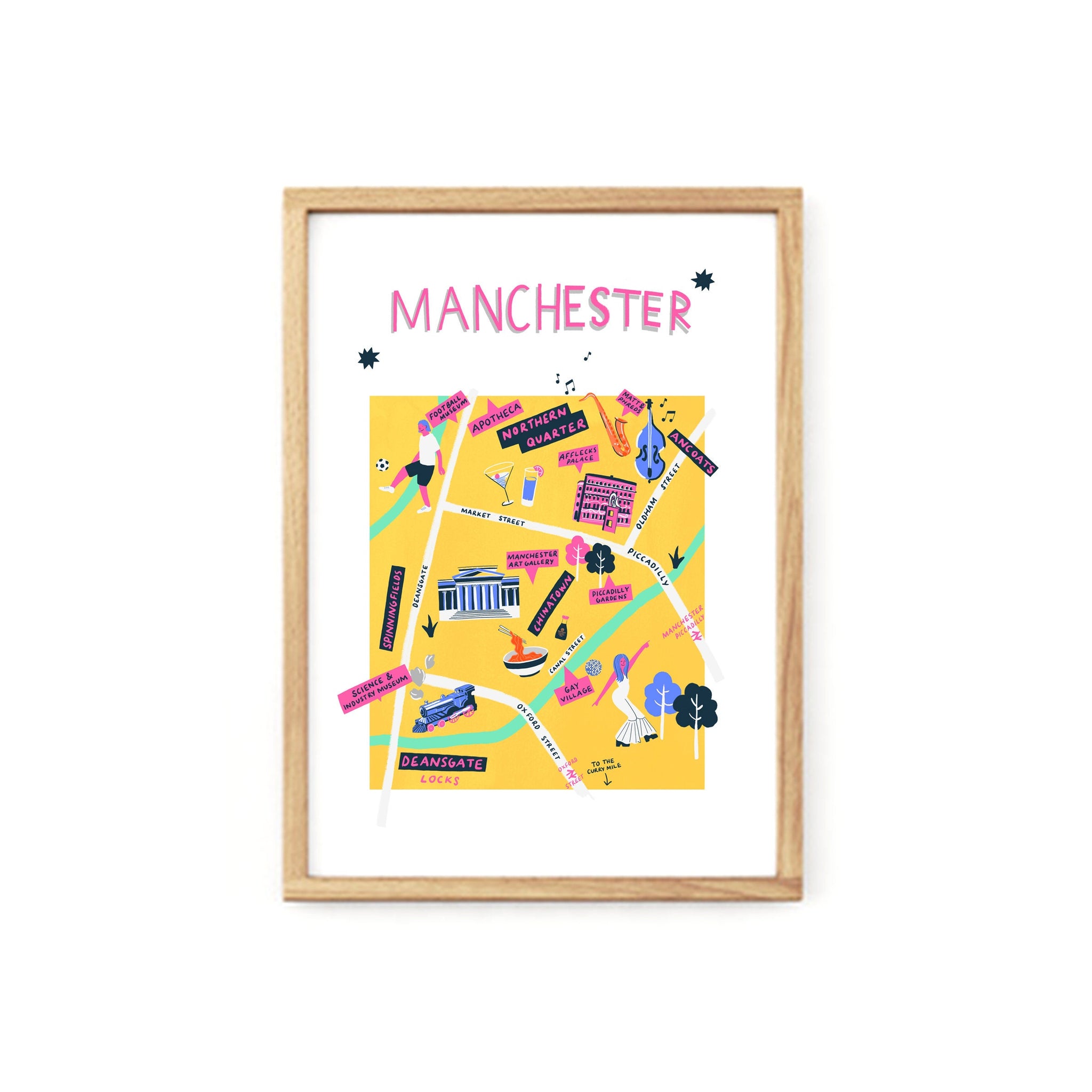 Manchester Map Print
