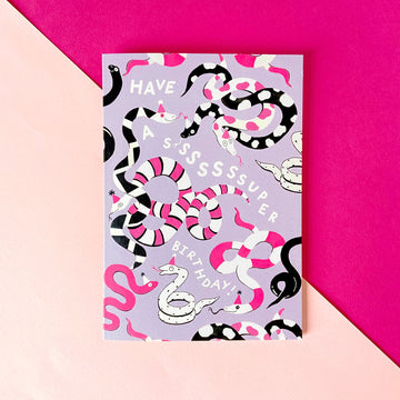 Super Snakey Birthday Card