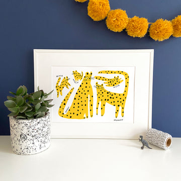 Personalised Leopard Family Print