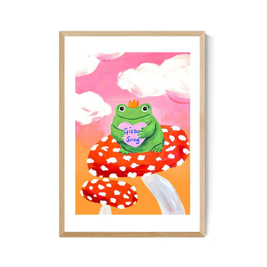 Gizza Snog Frog Print