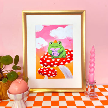 Gizza Snog Frog Print