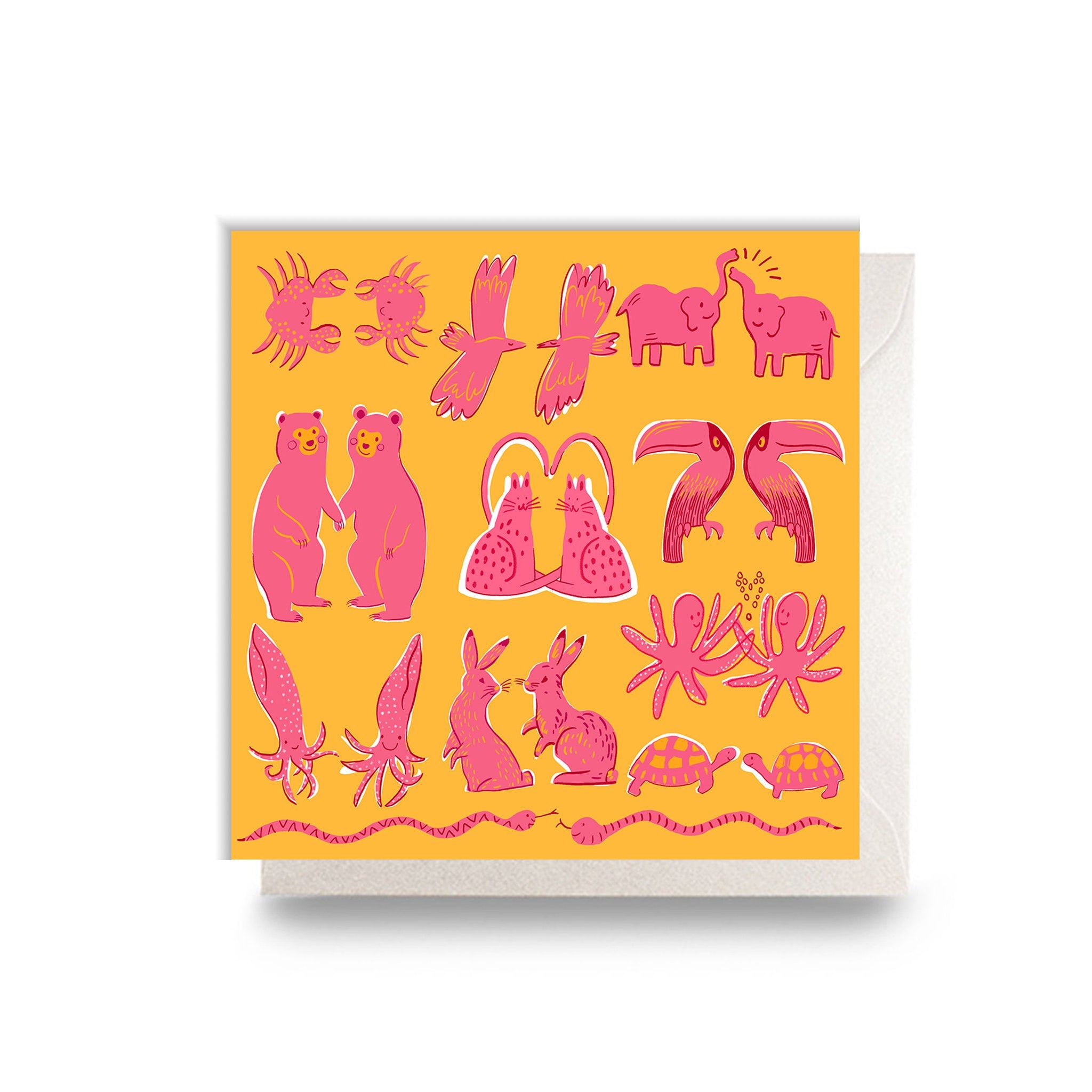 Animals In Love Card