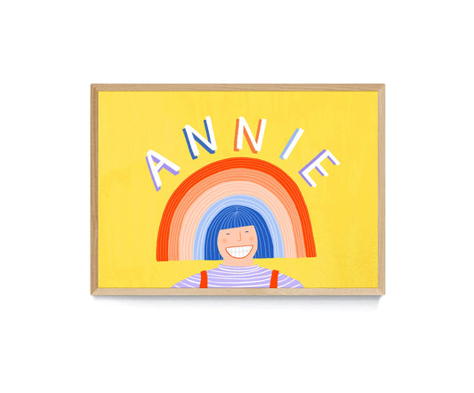 Personalised Name Rainbow Print