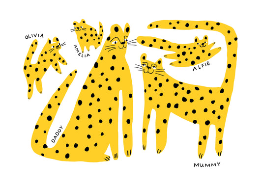 Personalised Leopard Family Print