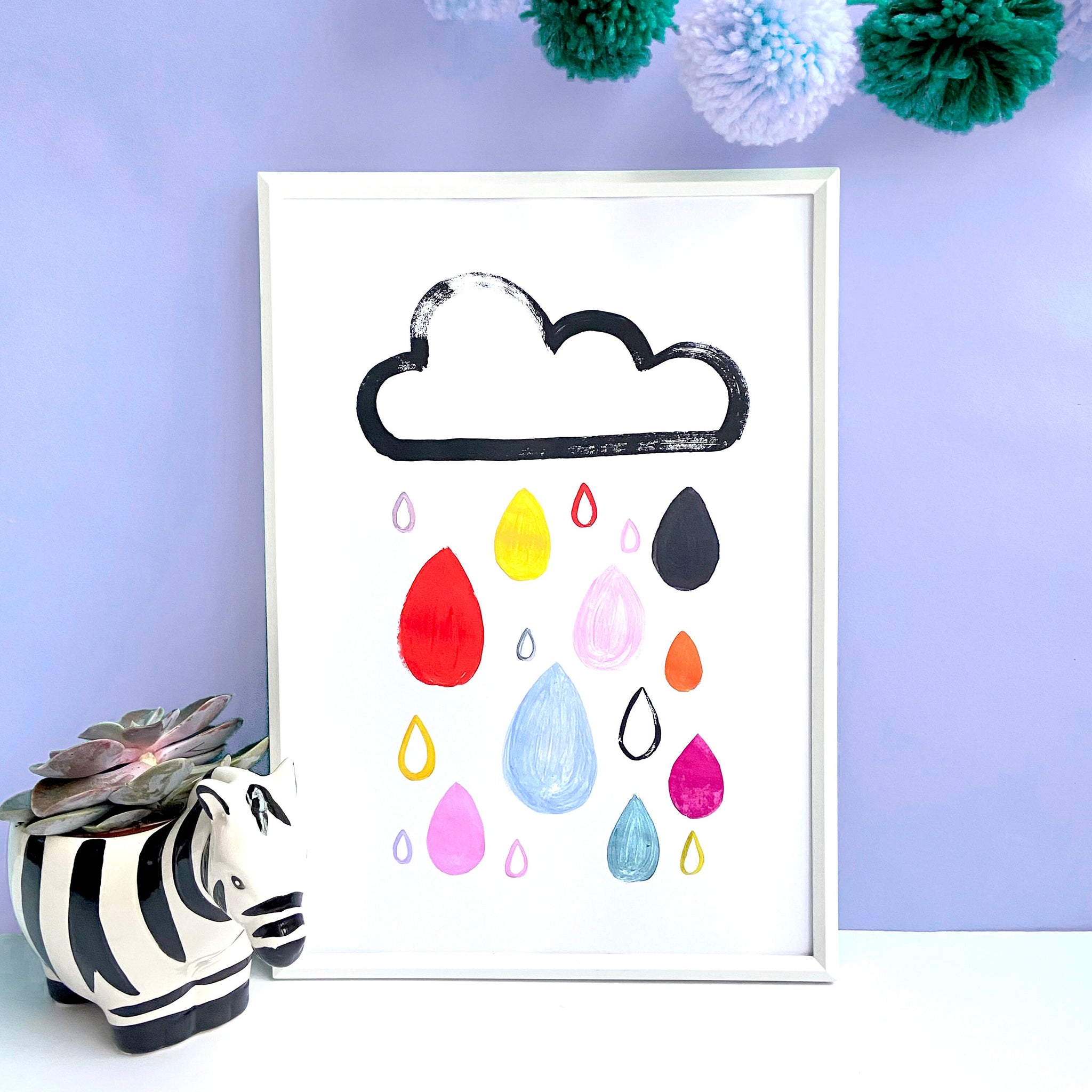 Rainbow Rain Print
