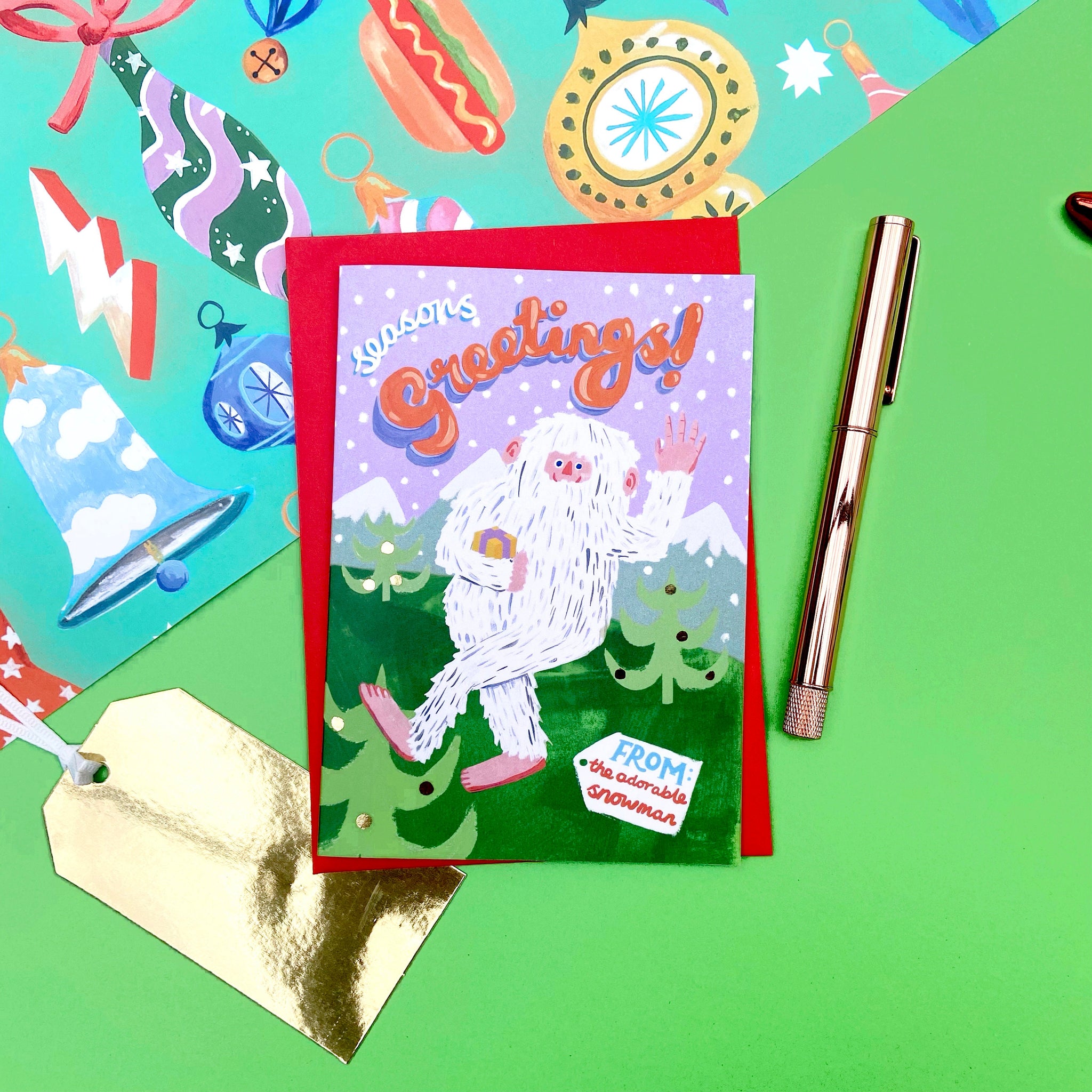 Adorable Snowman Card