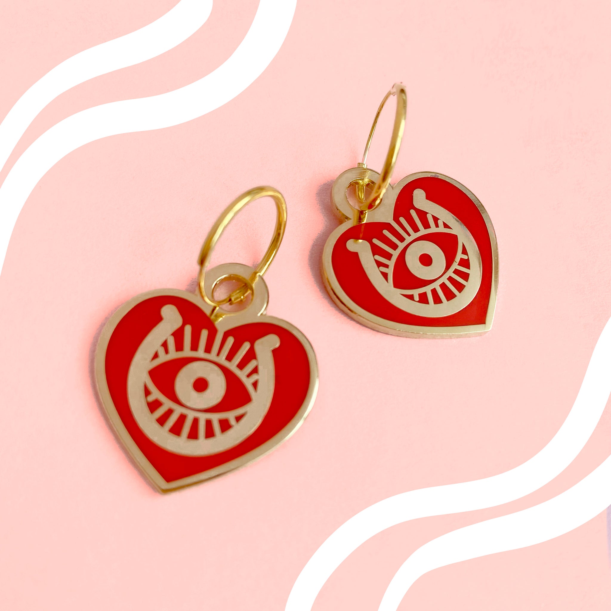 Eye Heart U Earrings Mothers Day gift