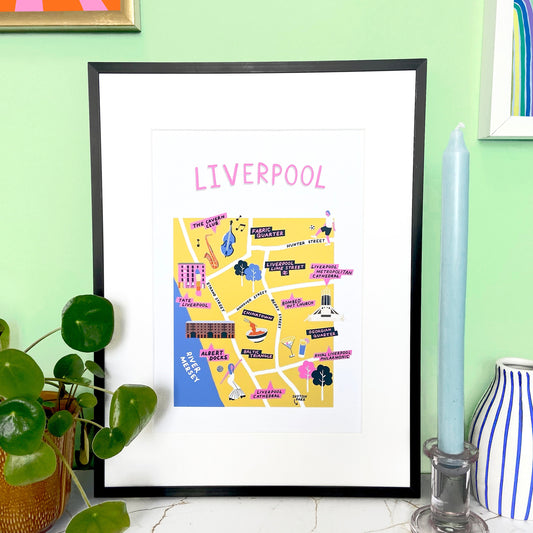 Liverpool City Map Print