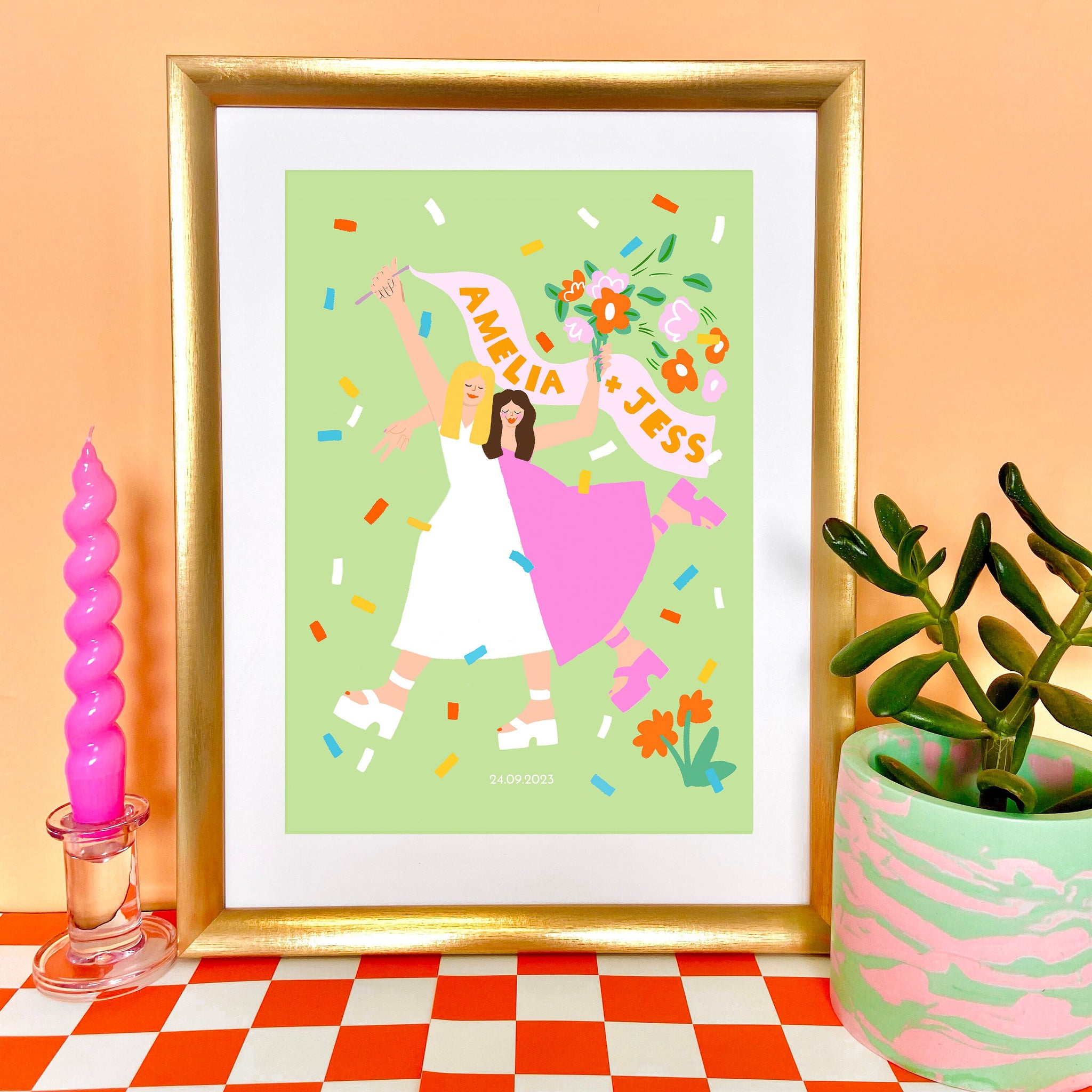 Personalised Same Sex Wedding Print